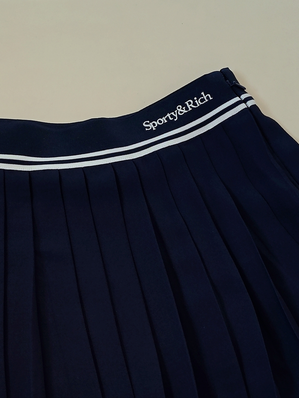 Sporty And Rich Abigail Navy Mini Tennis Pleated Skirt Size Large - Picture 10 of 11